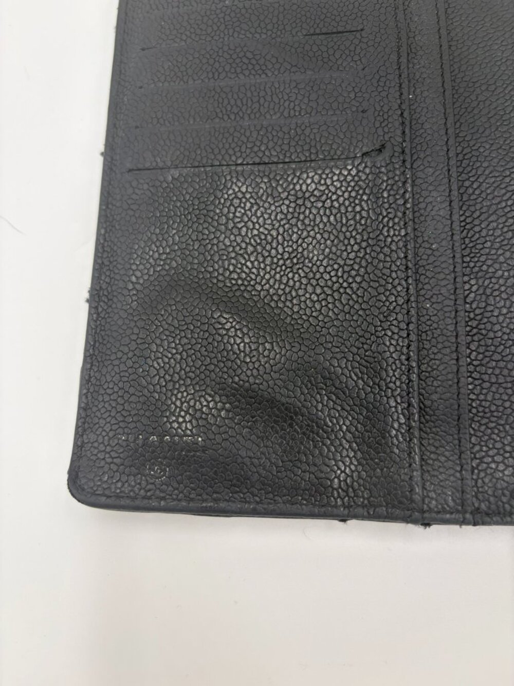 Authentic Chanel Leather Caviar Vintage Wallet Silver Hardware CC Preowned - Picture 3 of 11